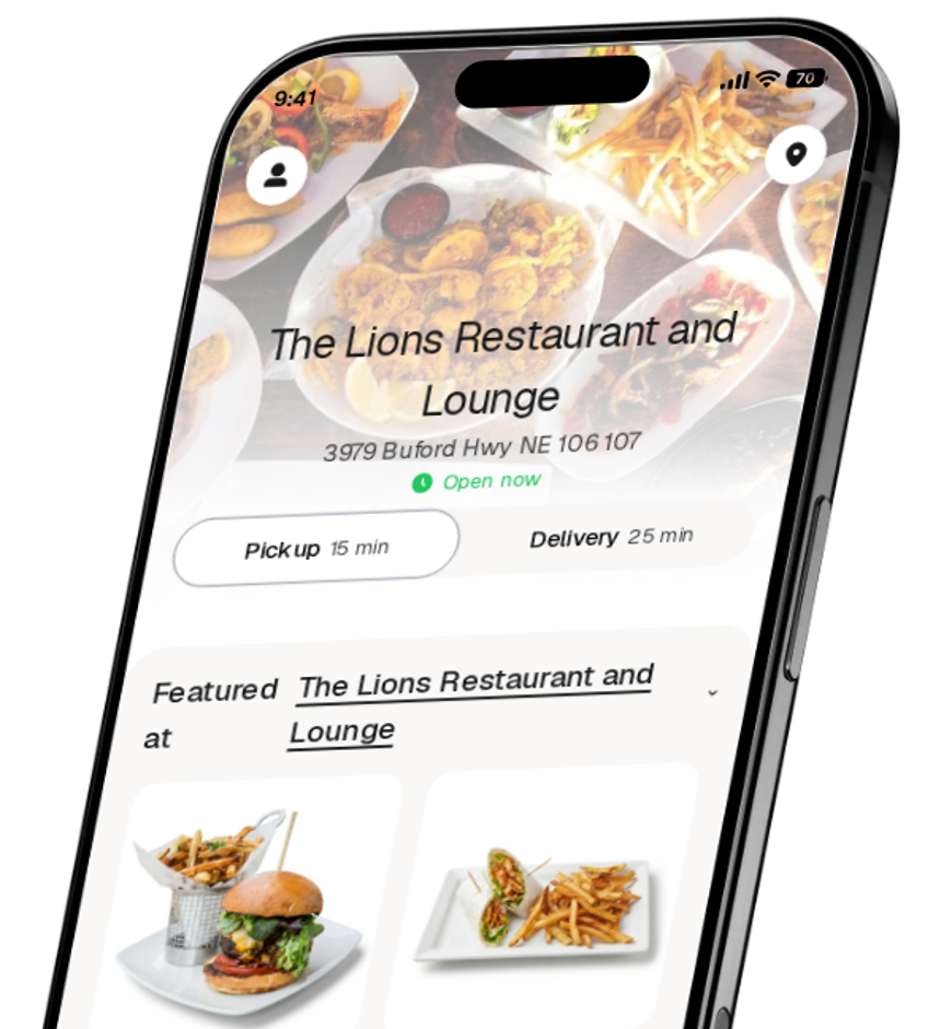 The Lions Restaurant and Lounge app preview